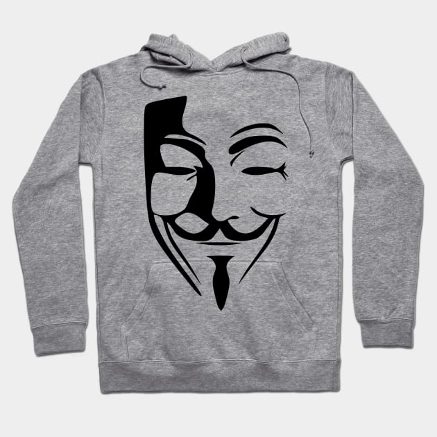 Anonymous Face Black Hoodie by Urbanic